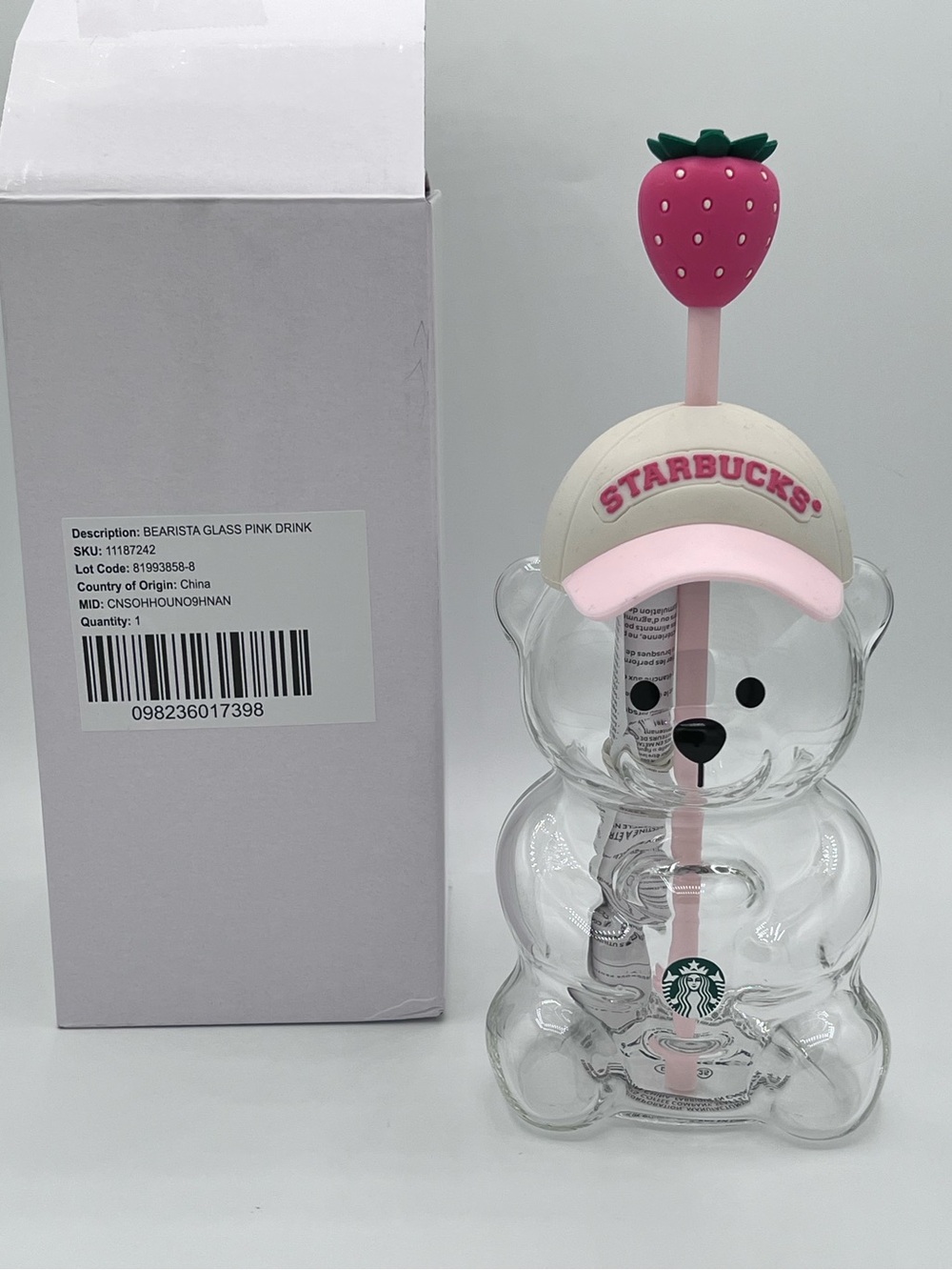 Starbucks 2026 Limited Bearista
Strawberry Glass Tumbler NIB